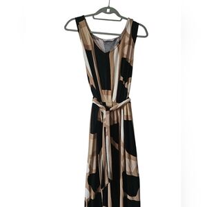Isaac Mizrahi Live Geometric Print Maxi Dress Women Petite 1XP